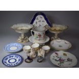 A Collection of 19th Century and Later Ceramics to Include a Pair of Coalport Table Centre Bowls