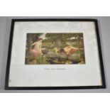 A Framed Waterhouse Pre Raphaelite Print, Echo and Narcissus, 24cm wide