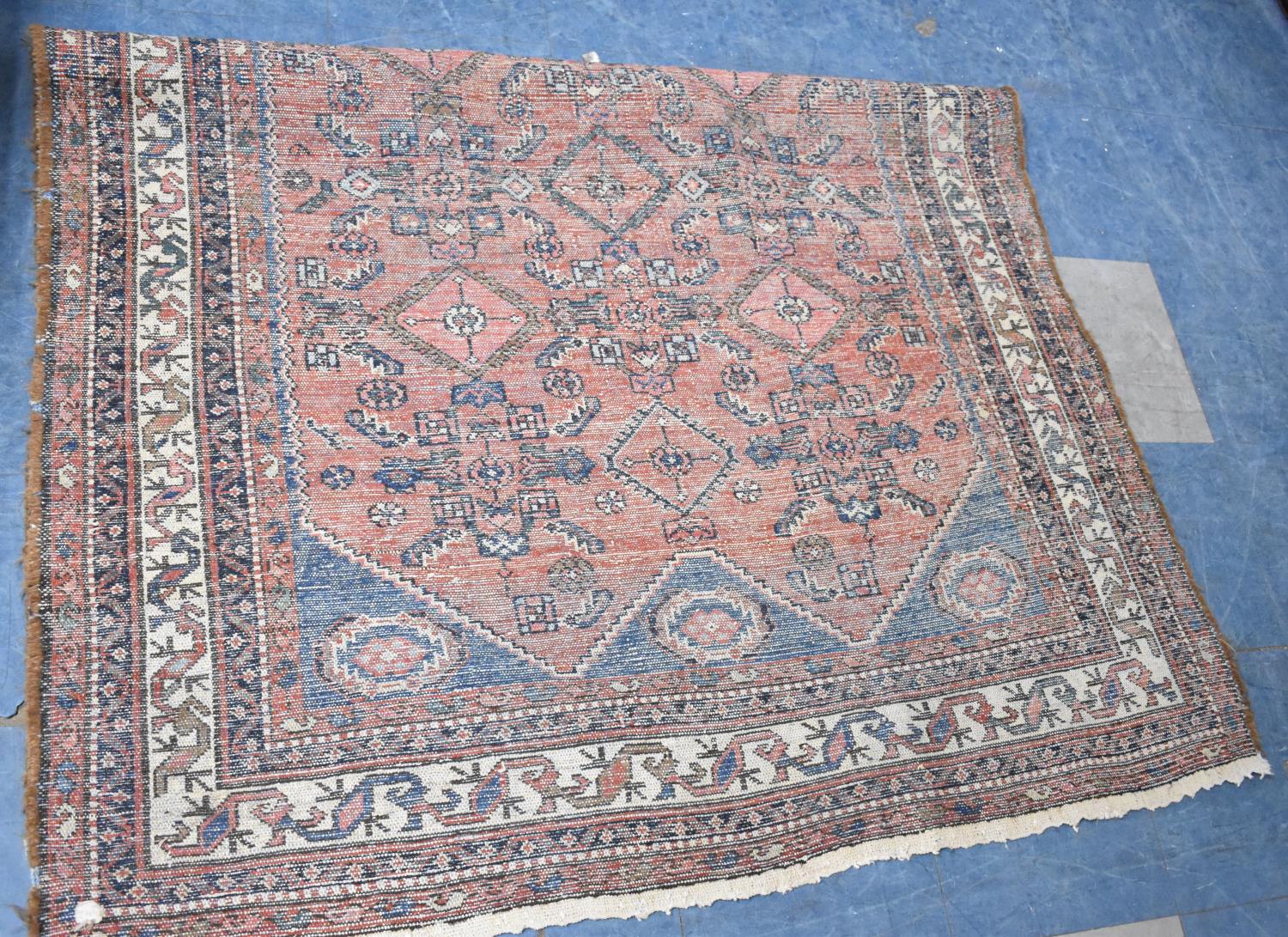 An Antique Handmade Persian Sirjan Rug, 200x137cm - Bild 4 aus 4