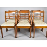A Set of Six Modern Bar Back Dining Chairs