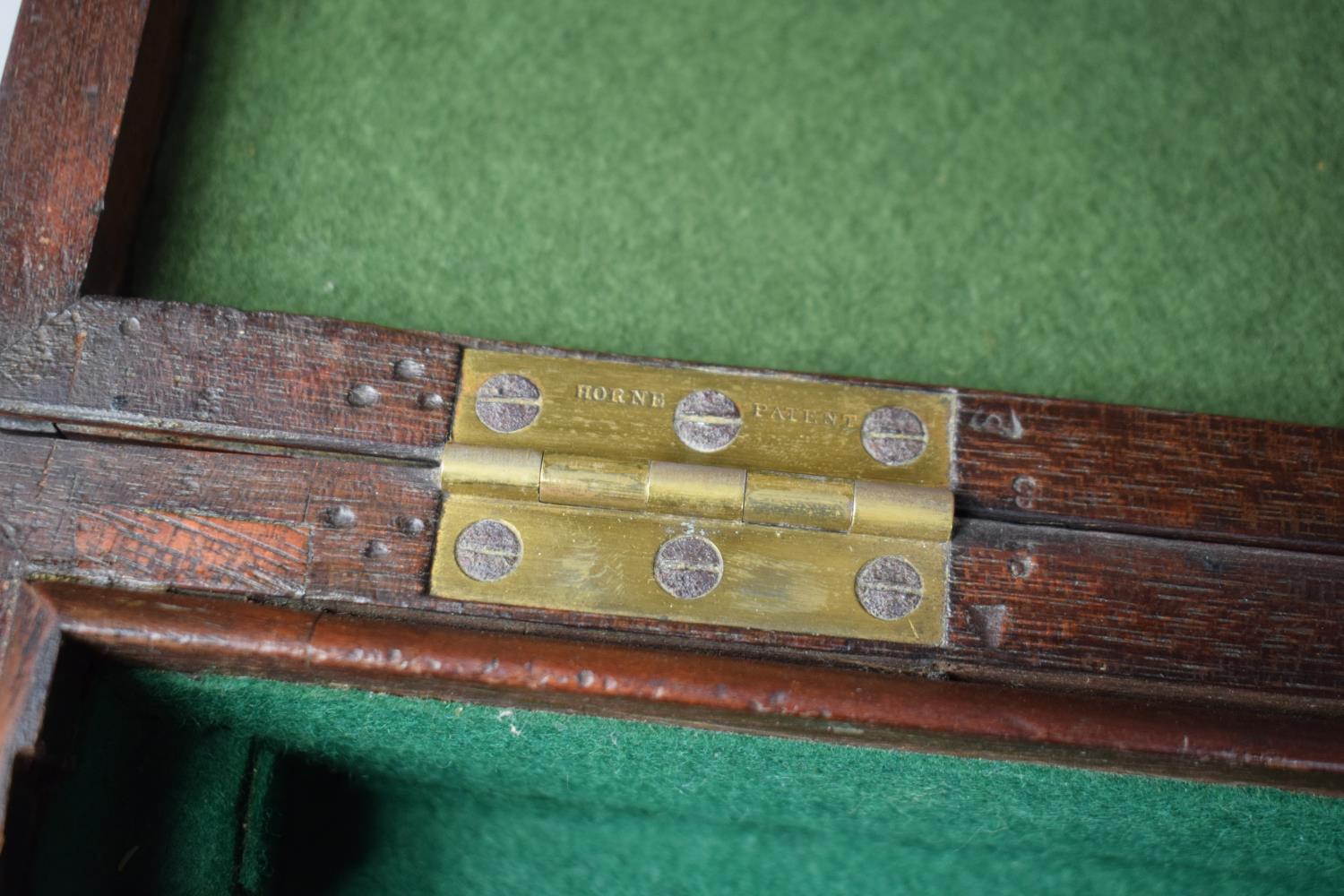 A Vintage Mahogany Shotgun Case with Armorial Inlaid Disk Depicting Lion Rampant and inscribed " - Image 5 of 6