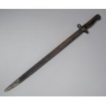A British Army Bayonet with Wooden Handle, 1907 Pattern, 41.5cm Blade inscribed Wilkinson 1907