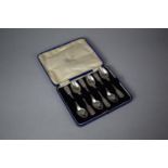 A Cased Set of Six Teaspoons, Stamped WMF 90