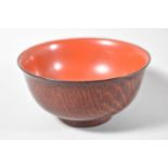 A Japanese Lacquered Pedestal Bowl, 12cm Diameter