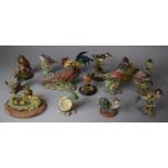 A Collection of Various Resin and Ceramic Bird Ornaments Etc (Some AF)