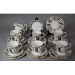 A Collection of Queens "Cut for Coffee" Teawares to Comprise Cups, Saucers, Side Plates etc