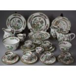 A Collection of Various Coalport Indian Tree Teawares to comprise Coffee Cans, Teapot Water Jug,
