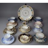 A Collection of various 19th Century and Later Cabinet Cups and Saucers to include Gilt and Cobalt