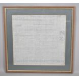 A Framed Lace Sampler by Anne Brindley Aged 8 Years 1880, 41cm wide