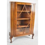 An Art Deco Oak Galleried Display Cabinet, 73cm wide