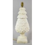 A Vintage Carved Table Lamp, 46cm high