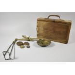 A Late 19th Century Wooden Cased Set of Brass Scales by Daniels, Class C-A 4lbs and Complete with