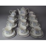 A Royal Doulton Minerva Pattern Tea set to comprise Saucers, Side Plates, Teapot, Cups, Milk Jug Etc