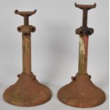 A Pair of Harvey Frost Cast Iron Axle Stands