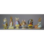 A Collection of Six Beswick Beatrix Potter Figures, BP2 Back Stamp, Some at Fault