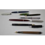 A Collection of Six Vintage Pens to Include Parker