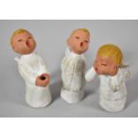 A Set of Three 1960's, Spanish Singing Angels, Signed by Jullar