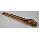 A Vintage Brass Mounted Pheasant Game Carrier with Leather Handle, 49cm wide