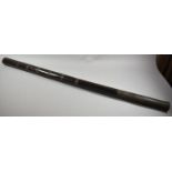 A 19th Century Polynesian Hardwood War Club with Carved Banding and Carved Grip, of Tapering