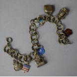 A Silver Charm Bracelet and Mixed Charms, 24g
