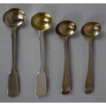 A Collection of Silver Salt Spoons to Include Pair of Victorian Examples, 56g