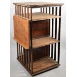 An Edwardian Oak Revolving Bookcase with Hinged Lectern, 93cm high