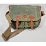 A Barbour Leather Mounted Fishing Bag, 40cm wide