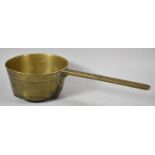 A Large Welsh Bronze Cooking Saucepan, the Handle Inscribed P Llewellyn, 50cm long