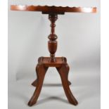 A Reproduction Mahogany Oval Crossbanded and Galleried Occasional Table, 49cm wide