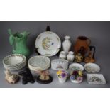 A Collection of Various Ceramics to include Aynsley Cottage Garden Vases, Dishes, Plates, Sylvac