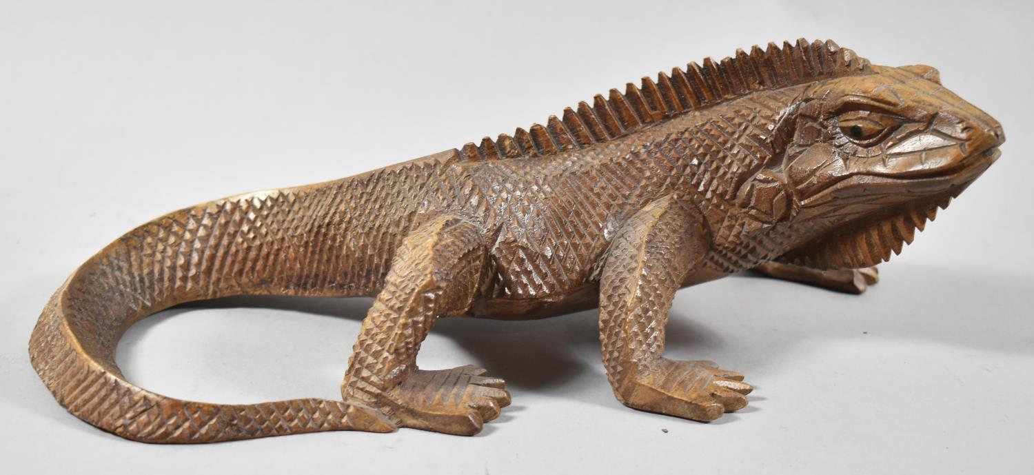 A Nicely Carved Study of Iguana Lizard, 32cm Long - Image 2 of 2