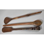 A Collection of Three Tribal Paddles, 59cm Long