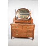 An Edwardian Bedroom Chest of Two Short and Two Long Drawers with Unrelated Edwardian Mahogany