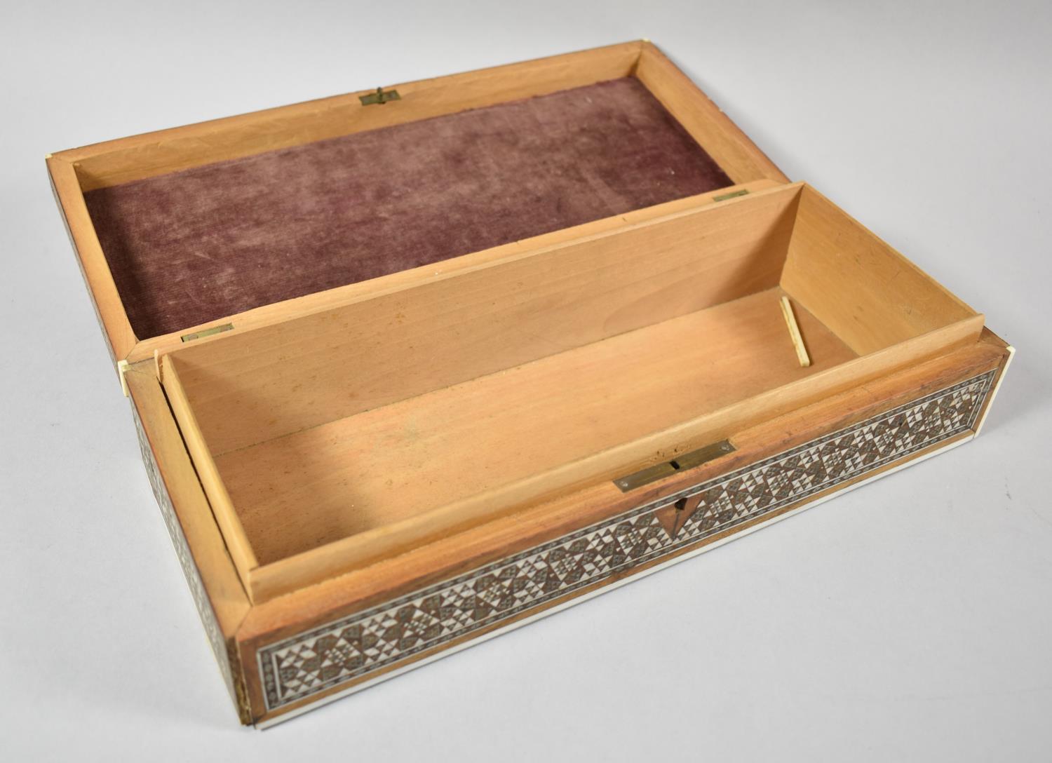 An Indian Visakhapatnam Inlaid Box, 30.5cm wide - Image 2 of 2