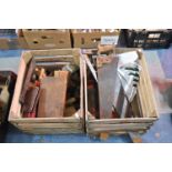 Two Boxes of Vintage Carpenters and Engineering Tools