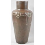 A German Kayser & Son Arts and Crafts Copper Vase, 35cm high