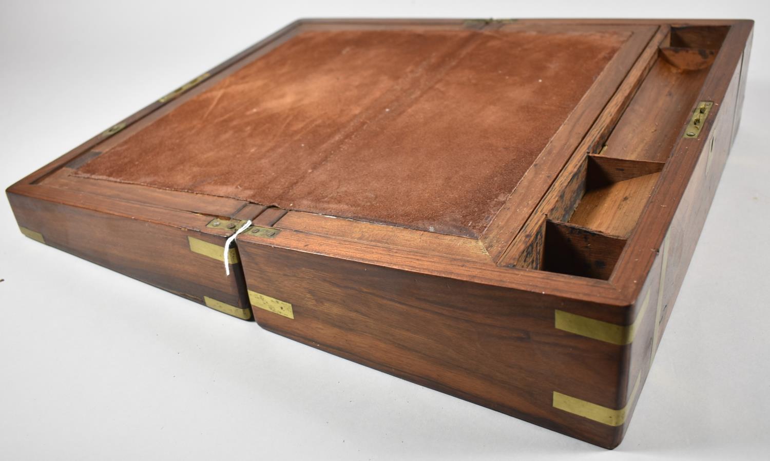 A Brass Mounted Rosewood Campaign Writing Slope with Fitted Interior to Include Secret Drawer, 39. - Image 2 of 2