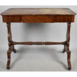 A Late Victorian Mahogany Side Table with Single Drawer, 91cm wide