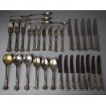 A Collection of Kings Pattern Cutlery to include Knives, Spoons and Forks Etc