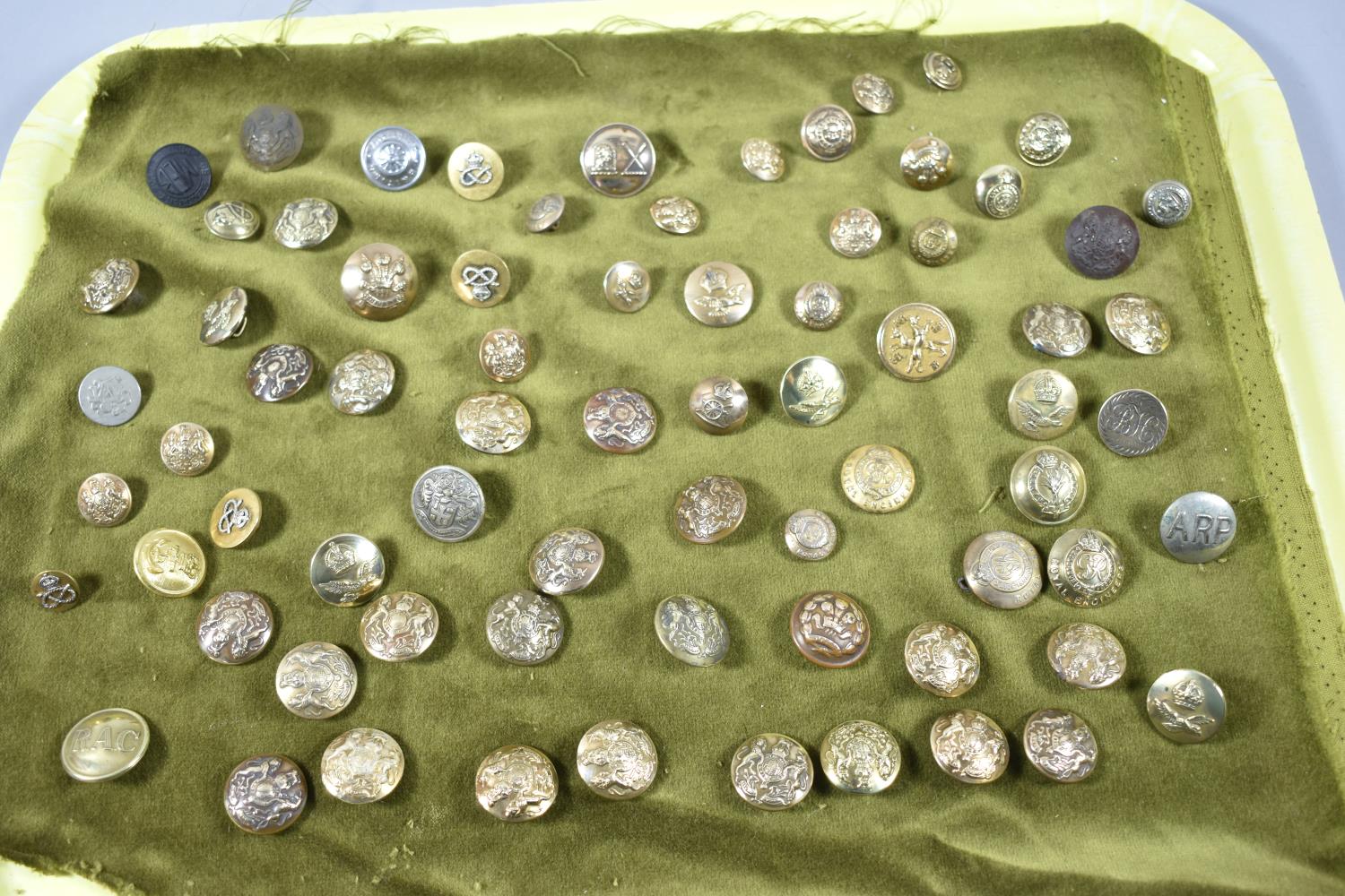 A Collection of Various Brass Military Buttons