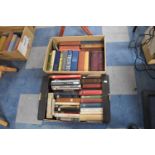 A Two Boxes of Vintage Books to Include Biographies