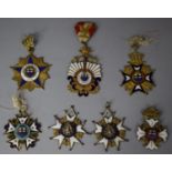 A Collection Continental Maltese Cross Pendants, Mainly Bonn 1900-1910