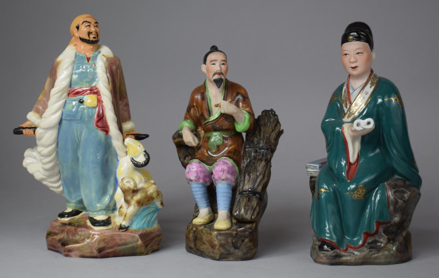 Three Large Oriental Chinese Figures