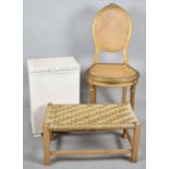 A Loom Box, Stool and a Gilt Framed Side Chair