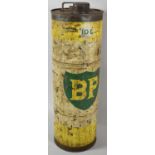 A Vintage BP Oil Can of Cylindrical Form, 53cm high