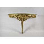 A 1950's Faux Marble Topped Gilt Console Table, 60cm Wide