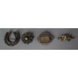 Four Victorian Style Silver Brooches