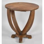 An Art Deco Circular Oak Occasional Table, 51cm Diameter