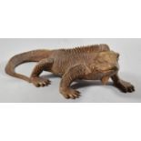 A Nicely Carved Study of Iguana Lizard, 32cm Long