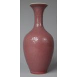 A Chinese Peach Blossom Glazed Vase, 22.5cm High